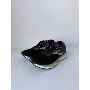 Brooks Ricochet Womens Sz 8B Black Purple Gym Running Sneakers Shoes 1202821B080